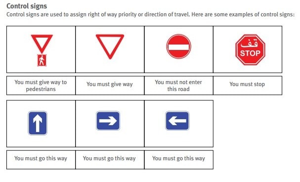 Control Signs