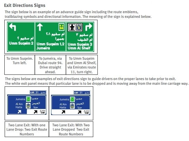 Exit Directions Signs